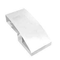 11477 - Slope Curved 2 x 1 No Studs [1/2 Bow] - Trans-Clear