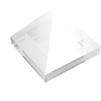 22388 - Slope 45Â° 1 x 1 x 2/3 Quadruple Convex [Pyramid] - Trans-Clear