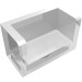 23969 - Trans-Clear - Panel 1 x 2 x 1 with Rounded Corners and 2 Sides