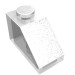 3040b - Slope 45Â° 2 x 1 with Bottom Pin - Trans-Clear