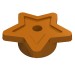 11609 - Dark Orange - Tile, Star with Stud Holder, Pin Hole