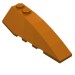 41747 - Wedge Curved 6 x 2 Right, Inner Ridges - Dark Orange
