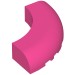 24599 - Dark Pink - Brick Round Corner 5 x 5 x 1 Curved, Bottom Cut Outs, No Studs, 7 Bottom Tubes