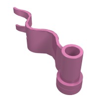 4495b - Flag 4 x 1 Wavy [First Wave Right] - Dark Pink