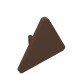 30259 - Brown - Road Sign Clip-on 2.2 x 2.667 Triangular