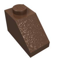 3040b - Slope 45Â° 2 x 1 with Bottom Pin - Brown