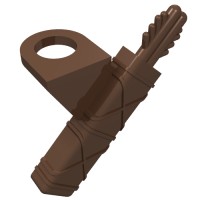 4498 - Minifig Neckwear Weapon Arrow Quiver - Brown