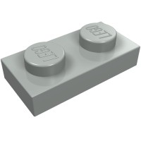 3023 - Plate 1 x 2 - Light Gray
