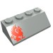 3037pr0015 - Light Gray - Slope 45Â° 2 x 4 with Red Dragon Left Print