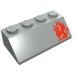 3037pr0014 - Light Gray - Slope 45Â° 2 x 4 with Red Dragon Right Print