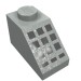 3040bpr0010 - Light Gray - Slope 45Â° 2 x 1 with Bottom pin, with 9 Large + 3 Small Black Buttons Print