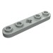 32124 - Light Gray - Technic Plate 1 x 5 with Smooth Ends, 4 Studs and Centre Axle Hole