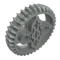 32498 - Technic Gear 36 Tooth Double Bevel - Light Gray