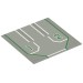 6100pr0005 - Light Gray - Baseplate 32 x 32 with 9-Stud Straight, 3-Lanes and Left '1', Right '2' Print