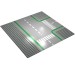612pr0001 - Light Gray - Baseplate 32 x 32 with 8-Stud T Intersection with Road and Crosswalks Print