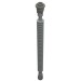 758c01 - Flexible Ribbed Hose 8mm Ends 12L with Tabbed Dark Gray Ends - Light Gray