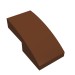 11477 - Slope Curved 2 x 1 No Studs [1/2 Bow] - Reddish Brown