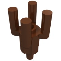 2566 - Bar, 4 Top Bars, Palm Tree Top - Reddish Brown