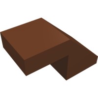 28192 - Slope 45Â° 2 x 1 with 2/3 Inverted Cutout and no stud - Reddish Brown