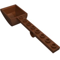 30275 - Launcher, with 1 x 8 Plate with Pin Hole and Bucket (Catapult) - Reddish Brown