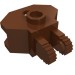 30396 - Reddish Brown - Hinge 1 x 2 Locking with 2 Fingers and Towball Socket, 9 Teeth