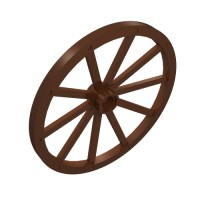 33212 - Wheel Wagon Giant (56mm D., 7 studs Dia.) - Reddish Brown