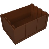 4237 - Trunk / Chest Bottom 4 x 6 x 2 1/3 - Reddish Brown