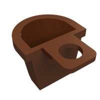 4523 - Minifig Neckwear Basket [D Style] - Reddish Brown