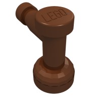4599b - Tap 1 x 1 without Hole in Spout - Reddish Brown