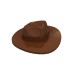 61506 - Reddish Brown - Hat Wide Brim, Outback Style with Wide Belt, Buckle (Fedora)