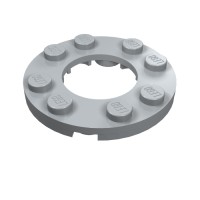 11833 - Plate Round 4 x 4 with 2 x 2 Round Opening - Light Bluish Gray