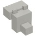 20308 - Animal Body Part, Head Blocky [Plain] - Light Bluish Gray