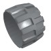 2573 - Light Bluish Gray - Wheel Hard Plastic Giant (71mm D. x 47mm)
