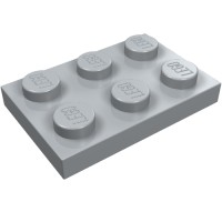 3021 - Plate 2 x 3 - Light Bluish Gray