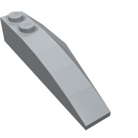 41748 - Wedge Curved 6 x 2 Left, Inner Ridges - Light Bluish Gray