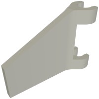 80324 - Flag 2 x 2 Trapezoid with Flared Area between Clips - Light Bluish Gray