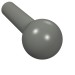 22484 - Dark Bluish Gray - Bar 2L with Towball
