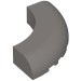 24599 - Dark Bluish Gray - Brick Round Corner 5 x 5 x 1 Curved, Bottom Cut Outs, No Studs, 7 Bottom Tubes