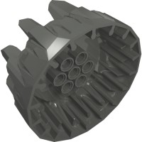 27254 - Wheel Hard Plastic with Large Cleats and Flanges (Rock Design) - Dark Bluish Gray