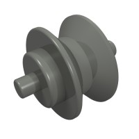 3464 - Wheel Centre Small with Stub Axles (Pulley Wheel) - Dark Bluish Gray