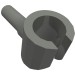 3820 - Minifig Hand - Dark Bluish Gray