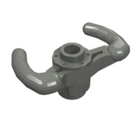 40001 - Technic Steering Wheel Pilot's Yoke [Open Stud, Axle Hole with X Opening] - Dark Bluish Gray