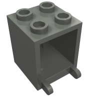 4345b - Box 2 x 2 x 2 [Hollow Studs] - Dark Bluish Gray