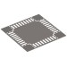 44343pr0003 - Dark Bluish Gray - Baseplate 32 x 32 with 6-Stud Crossroads with White Dashed Lines and Crosswalks Print