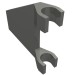 44676 - Flag 2 x 2 Trapezoid with Flat Area between Clips - Dark Bluish Gray