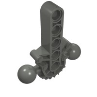 47306 - Large Figure Skeletal, Torso with Beam, 2 Ball Joints, and 7 Tooth Half Gear - Dark Bluish Gray