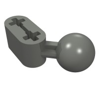 50923 - Technic Beam 1 x 2 with Ball Joint Angled - Dark Bluish Gray