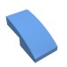 11477 - Slope Curved 2 x 1 No Studs [1/2 Bow] - Medium Blue