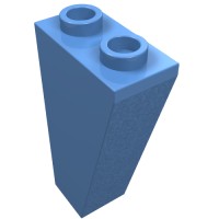 2449 - Slope Inverted 75Â° 2 x 1 x 3 - Medium Blue