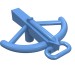 2570 - Medium Blue - Weapon Crossbow and Bolt